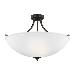 GL7716504710 Geary Semi Flush Mount Ceiling Light - Bronze