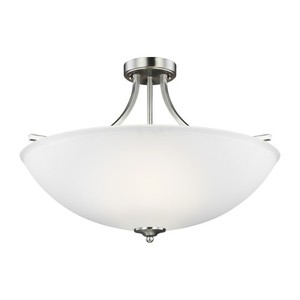 GL7716504962 Geary Semi Flush Mount Ceiling Light - Brushed Nickel