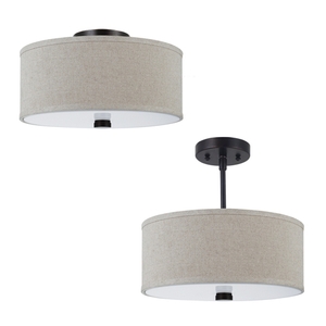 GL77262710 Dayna Semi Flush Mount Ceiling Light - Burnt Sienna