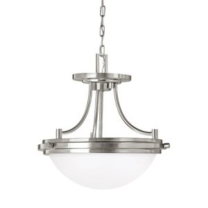 GL77660EN3962 Winnetka Semi Flush Mount Ceiling Light - Brushed Nickel