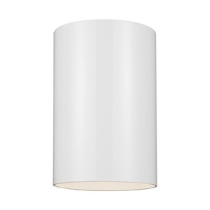 GL781390115 Outdoor Bullets Semi Flush Mount Ceiling Light - White