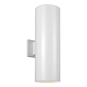 GL8413997S15 Outdoor Cylinders Entrance Outdoor Wall Light - White