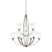 Generation Lighting GL3113209EN3962 Brushed Nickel Mid Sized Chandelier