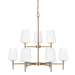 Generation Lighting GL3140409848 Satin Brass Mid Sized Chandelier