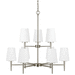 Generation Lighting GL3140409962 Brushed Nickel Mid Sized Chandelier