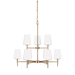 Generation Lighting GL3140409EN3848 Satin Brass Mid Sized Chandelier