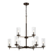 Generation Lighting S3190309778 Brushed Oil Rubbed Bronze Mid Sized Chandelier