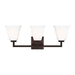 Generation Lighting S4413703778 Brushed Oil Rubbed Bronze 3 Bulb Bathroom Light