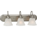 Generation Lighting GL44941962 Brushed Nickel 3 Bulb Bathroom Light