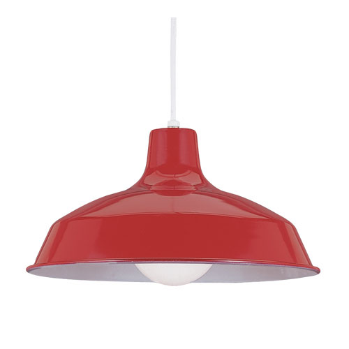 GL651921 Painted Shade Pendant Down Light Pendant Light - Red