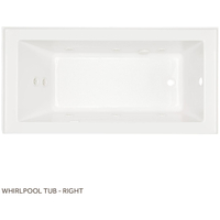  Sitka 60'' x 32'' Whirlpool Bath - White