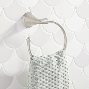 SHPRTRBN Provincetown Towel Ring Bathroom Accessory - Brushed Nickel