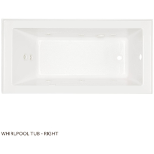 SHSKW6032RWH Sitka 60'' x 32'' Whirlpool Bath - White