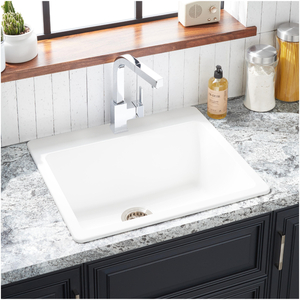 SHGR1B2522WH Totten White/Color Dual Mount Single Bowl Kitchen Sink - White
