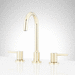 Signature Hardware SHWSCLE807PB Polished Brass 8'' Widespread Bathroom Sink Faucet
