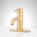 Signature Hardware SIG483804 Brushed Gold Single Hole Bathroom Sink Faucet