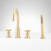 Signature Hardware SIG498278 Brushed Gold Deck Mount Tub Faucet With Handshower