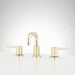 Signature Hardware SHWSCLE809PB Polished Brass 8'' Widespread Bathroom Sink Faucet