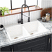 Signature Hardware SHGR2B3322WH White Double Bowl Kitchen Sinks