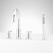Signature Hardware SIG498280 Chrome Deck Mount Tub Faucet With Handshower