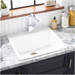 Signature Hardware SHGR1B2522WH White Single Bowl Kitchen Sinks