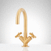 Signature Hardware SHWSCVA107BG Brushed Gold Single Hole Bathroom Sink Faucet