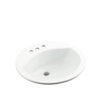 Self-Rimming Bathroom Sink 19 x 19 x 8