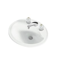 Sanibel Self Rimming Bathroom Sink - White