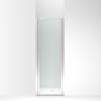  Shower Door - Swing Shower Door - Silver-Clear