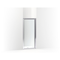  Deluxe Shower Door - Swing Shower Door - Silver