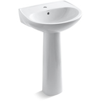  Sacramento Pedestal Bathroom Sink - White