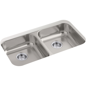 S32021NA McAllister Stainless Steel Undermount - Double Bowl Kitchen Sink - Stainless Steel