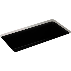 S34287CM1 Gunnison White/Color Undermount - Single Bowl Kitchen Sink - Matte Black