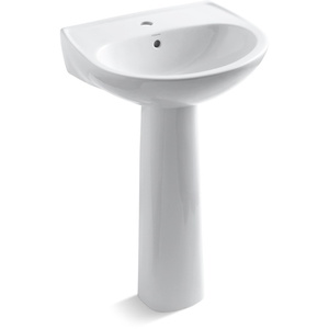 STE4421210 Sacramento Pedestal Bathroom Sink - White