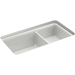 Sterling S34297CM6 Matte White Undermount Double Bowl Kitchen Sink