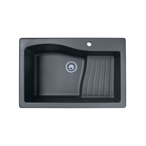 SQZ03322AD077 Ascend White/Color Dual Mount Single Bowl Kitchen Sink - Nero