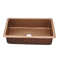  Brewster White/Color Single Bowl Kitchen Sink - Medium Antique Copper