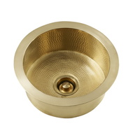  De La Cruz Dual Mount Bar Sink - Hammered Satin Brass