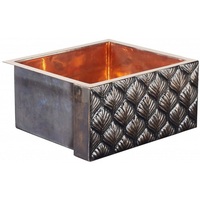  Kahlo Apron Front / Specialty Sink Kitchen Sink - Rose Gold / Black Nickel