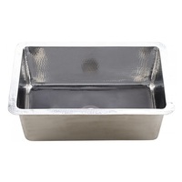  Villa Stainless Steel Dual Mount Single Bowl Kitchen Sink - Hammered Stainless Steel