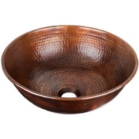  Leon Vessel Style Bathroom Sink - Black Copper