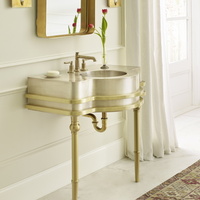  Quintana Console Bathroom Sink - Burnished Nickel / Satin Brass