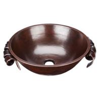  Torcere Vessel Style Bathroom Sink - Black Copper