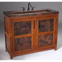  Lerma 31" to 44" Bathroom Vanity - Cinnamon / Black Copper