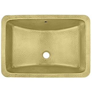 TBRU2115HPB Taxco Undermount Style Bathroom Sink - Hammered Brass