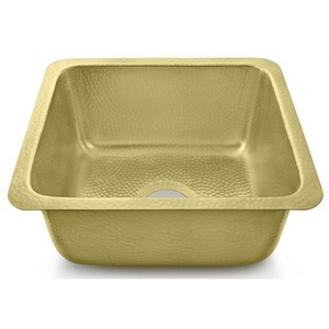 TKPU1715HPB Rivera Dual Mount Bar Sink - Hammered Brass