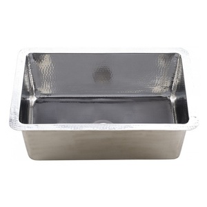 TKSU3020HSS Villa Stainless Steel Dual Mount Single Bowl Kitchen Sink - Hammered Stainless Steel