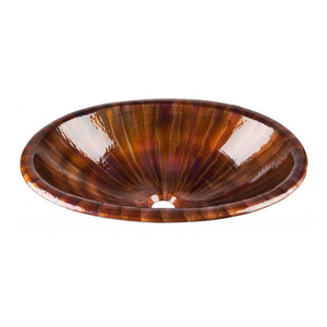 T2OMC Huacana Self Rimming Bathroom Sink - Multi-Colored Copper