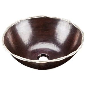 TBRV15625BC Leon Vessel Style Bathroom Sink - Black Copper