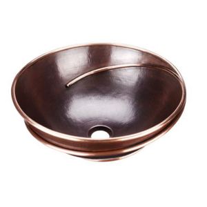 TBRV1606BCCR Leon Vessel Style Bathroom Sink - Black Copper